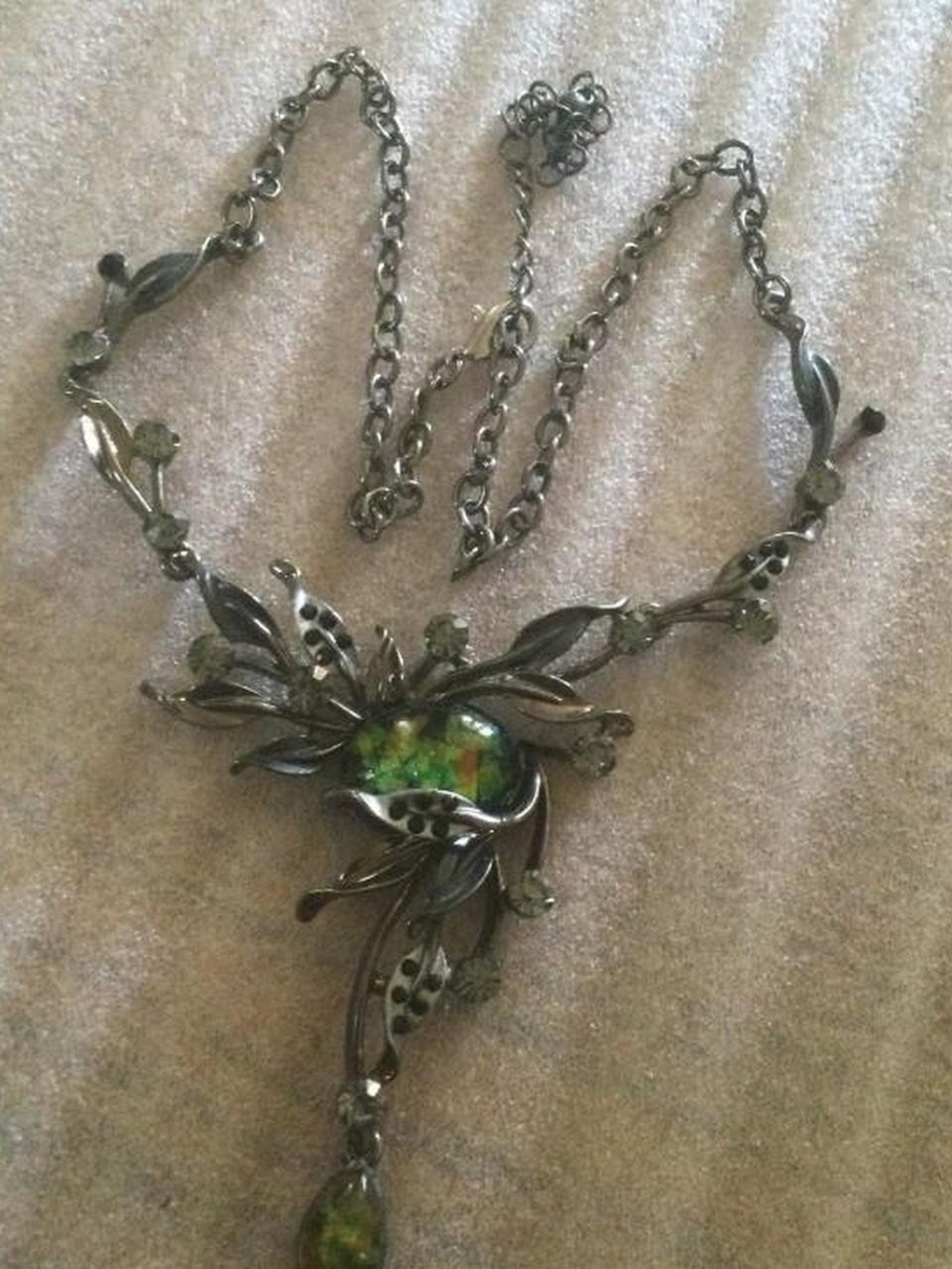Gunmetal Statement Necklace